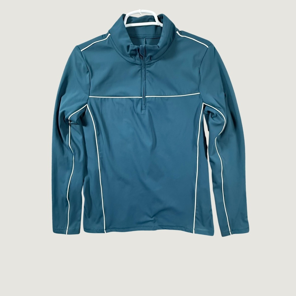 Vineyard Vines Performance Quarter Zip Pullover Women's Medium Blue Stretch Top